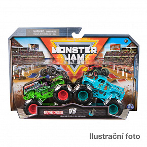 SpinMaster MONSTER JAM - sběratelský kovový  model auta Monster Truck, set 2 modelů, assort, 1:64