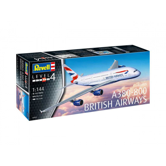 Revell Plastic ModelKit letadlo 03922 - A380-800 British Airways (1:144)