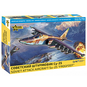 Zvezda Model Kit letadlo 7312 - Soviet Attack Aircraft Su-25 "Frogfoot" (1:72)