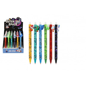 Teddies Gumowy przyrząd do transportu ołówka/długopisu 0,5 plastiku niebieski 6 kolorów 36 szt. w pudełku
