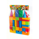 Teddies Stavebnice kostky velké 30ks plast v sáčku 47x66x8cm