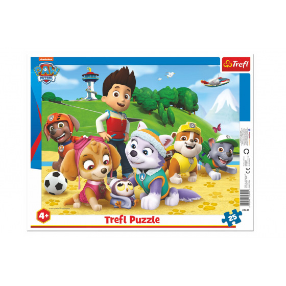 Trefl Puzzle Brett Paw Patrol/Die Paw Patrol auf Spur 37x29cm 25 Teile in Folie