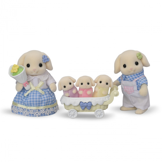 Sylvanian Families 5735 Flora Hasenfamilie mit Drillingen