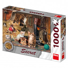 Dino puzzle Koty 1000D sekretna kolekcja
