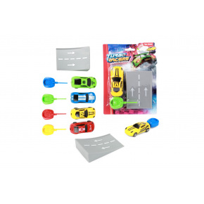 Teddies Auto mit Abschussrampe aus Kunststoff 9cm 4 Farben