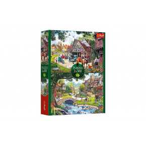 Trefl Puzzle 2v1 Idylický život 2x500 dílků 48x34cm v krabici 26x34x6cm