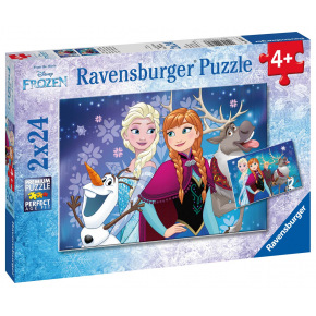 Ravensburger Frozen Ravensburger detské puzzle Disney Frozen Ľadové kráľovstvo 2x24 dielikov