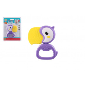 Chrastítko tukan plast 9x11cm na kartě 0m+