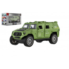 Teddies Auto vojenské plast 13cm na setrvačník v krabici 17x10x6,5cm