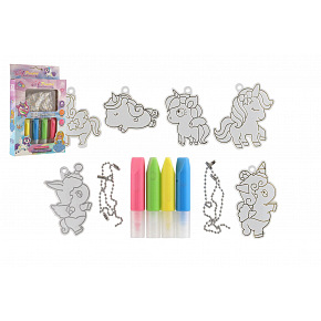 Teddies Kreativ-Set: Male deinen eigenen Einhorn-Anhänger in der Box 13x21cm Teddies Kreativ-Set: Male deinen eigenen Einhorn-Anhänger in der Box 13x21cm