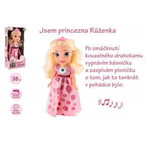 Teddies Panenka princezna Růženka plast 35cm česky mluvící na baterie se zvukem v krabici 17x37x10cm