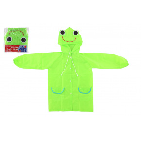 Teddies Pláštenka detská žaba veľkosť 110-120cm zelená v sáčku 23x25cm