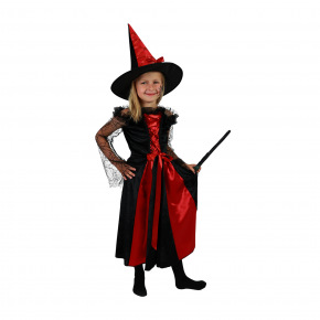 Rappa Kostým čarodejnice Rappa čierno-červený (S) ECO