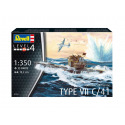 Revell Plastic ModelKit ponorka 05154 - German Submarine Type VII C/41 (1:350)