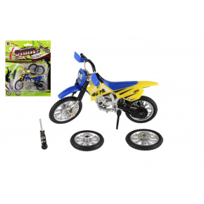 Teddies Finger motocykl z akcesoriami metal/plastik 12cm 2 kolory na karcie