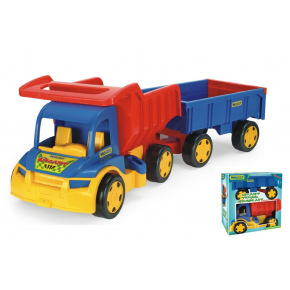WADER Auto Gigant truck + detská vlečka plast 55cm v krabici Wader