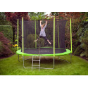 CROSS Trampolína CROSS se sítí, zelenočerná, 306x306x250cm