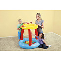 Bestway Aufblasbares Spielzentrum Fisher Price mit Bällen (15 Stück), 89cm x 89cm x 84cm
