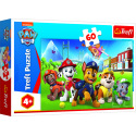 Trefl Puzzle Paw Patrol/Die Paw Patrol im Gras 33x22cm 60 Teile in Schachtel 21x14x4cm