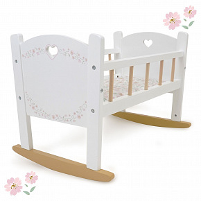 Five O Nine Crew Wooden Doll Cradle, Petit Flora Five O Nine Crew Wooden Doll Cradle, Petit Flora