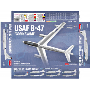 Academy Model Kit letadlo 12618 - USAF B-47 (1:144)