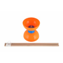 Teddies Diabolo groß Set Kunststoff/Holz 35x12cm 2 Farben auf Karte