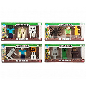 Teddies Sada 3D gum Minecraft 3ks mix druhů v krabičce 16,5x8x4,5cm Teddies Sada 3D gum Minecraft 3ks mix druhů v krabičce 16,5x8x4,5cm
