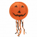Teddies Lampion koule Halloween se střapci papír průměr 30cm (bez hůlky) 3 druhy karneval