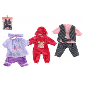Teddies Oblečky/Šaty pre bábiky/bábätka veľkosti cca 40cm mix druhov 1ks v sáčku 25x32cm