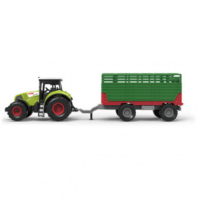 Rappa Plastikowy traktor z dźwiękiem i światłem oraz przyczepą na siano