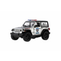Teddies Auto Kinsmart Jeep Wrangler Policie 2018 kov/plast 12cm 2 barvy na zpětné natažení