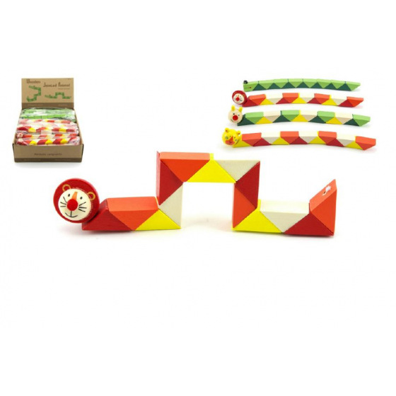 Teddies Zvířátko had dřevo kloubové 19-21cm 4 druhy