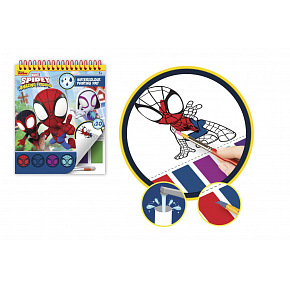 Blok omalovánky Spidey s vodovými barvami a štětcem Blok omalovánky Spidey s vodovými barvami a štětcem