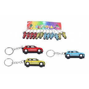 Wiky Přívěsek na klíče/Klíčenka auto 12cm 3 barvy 12ks na kartě Wiky Přívěsek na klíče/Klíčenka auto 12cm 3 barvy 12ks na kartě