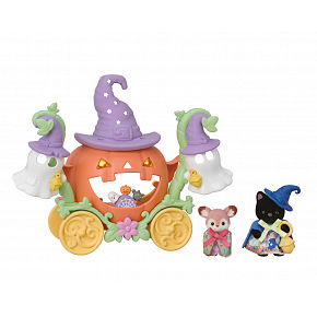 Sylvanian Families Tekvicový kočiar s 2 figúrkami