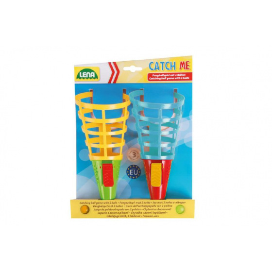Lena Catch ball 2 gry z 2 plastikowymi kulkami 19cm na karcie