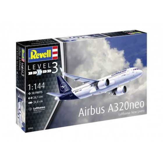 Revell Plastikmodellbausatz Flugzeug 03942 - Airbus A320 Neo Lufthansa "Neue Lackierung" (1:144)