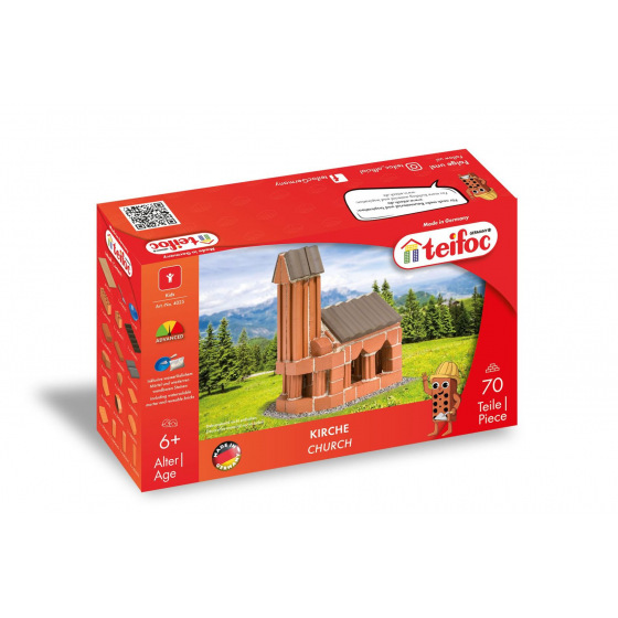 Směr Teifoc Baukasten Kirche II 70 Stück in Schachtel 29x18x8cm
