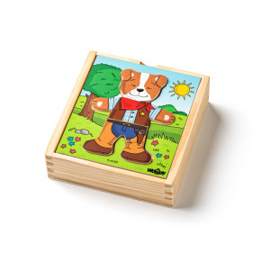 Woody Puzzle šatní skříň ´´Pejsek´´, 18 dílů