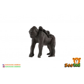 ZOOted Gorila horská s mláďaťom zooted plast 9cm v sáčku