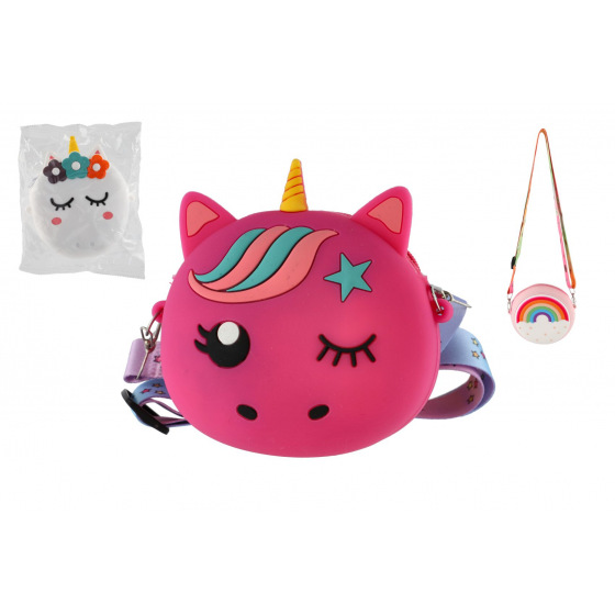 Teddies Geldbörse/Handtasche für Kinder mit Schnur aus Silikon 13x15cm 3 Arten