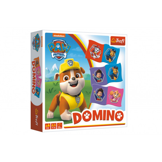 Trefl Domino Papier Paw Patrol/PAW Patrol 28 Karten Gesellschaftsspiel in Schachtel 20x20x5cm