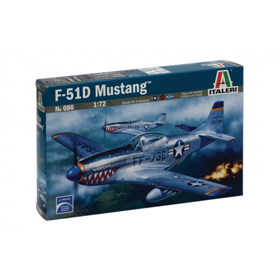 Italeri Model Kit letadlo 0086 - F-51D MUSTANG (1:72)
