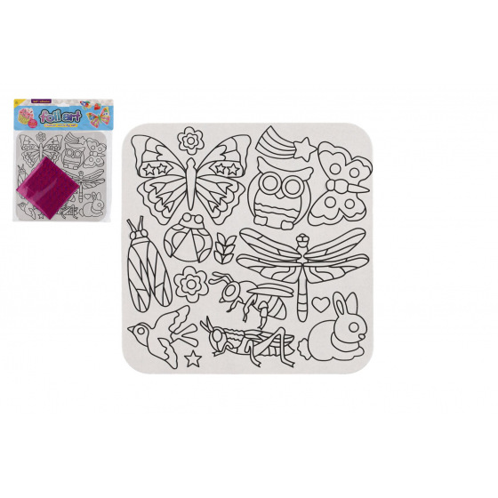 Kreativní sada kouzlení s fóliovými obrázky třpytivé zvířata  v sáčku 22x27cm