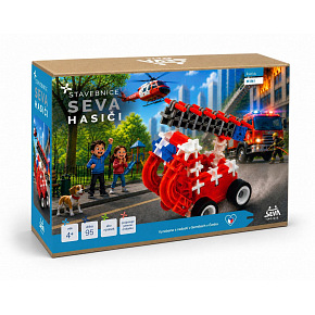 SEVA Stavebnice SEVA Mini Hasiči 95ks v krabici 23x16x7cm
