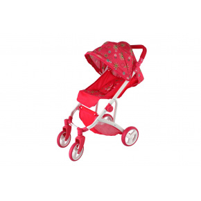Teddies Wózek pluszowy dla lalek sportowych z baldachimem 58x35x70cm w pudełku 33x48x16cm