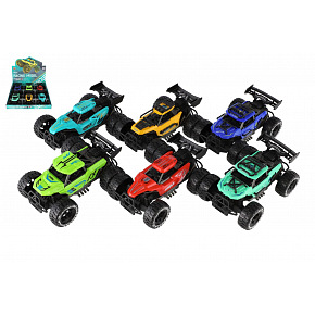 Teddies Auto terénní Off-Road 11x16cm na setrvačník 4 barvy 6ks v boxu Teddies Auto terénní Off-Road 11x16cm na setrvačník 4 barvy 6ks v boxu