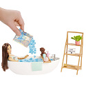 Mattel Barbie PANENKA A KOUPEL S MÝDLOVÝMI KONFETAMI BRUNETKA