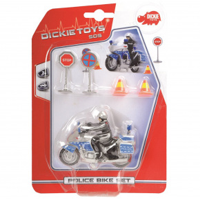 Dickie SOS Dickie Policejní motocykl 10 cm s příslušenstvím