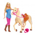 Mattel Barbie PUPPE MIT PFERD FXH13
